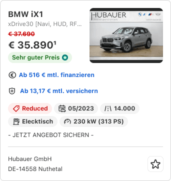 Mobile web list card after declutter with simplified hierarchy and more focused comparison signals.